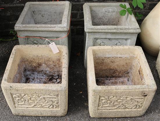 2 square planters